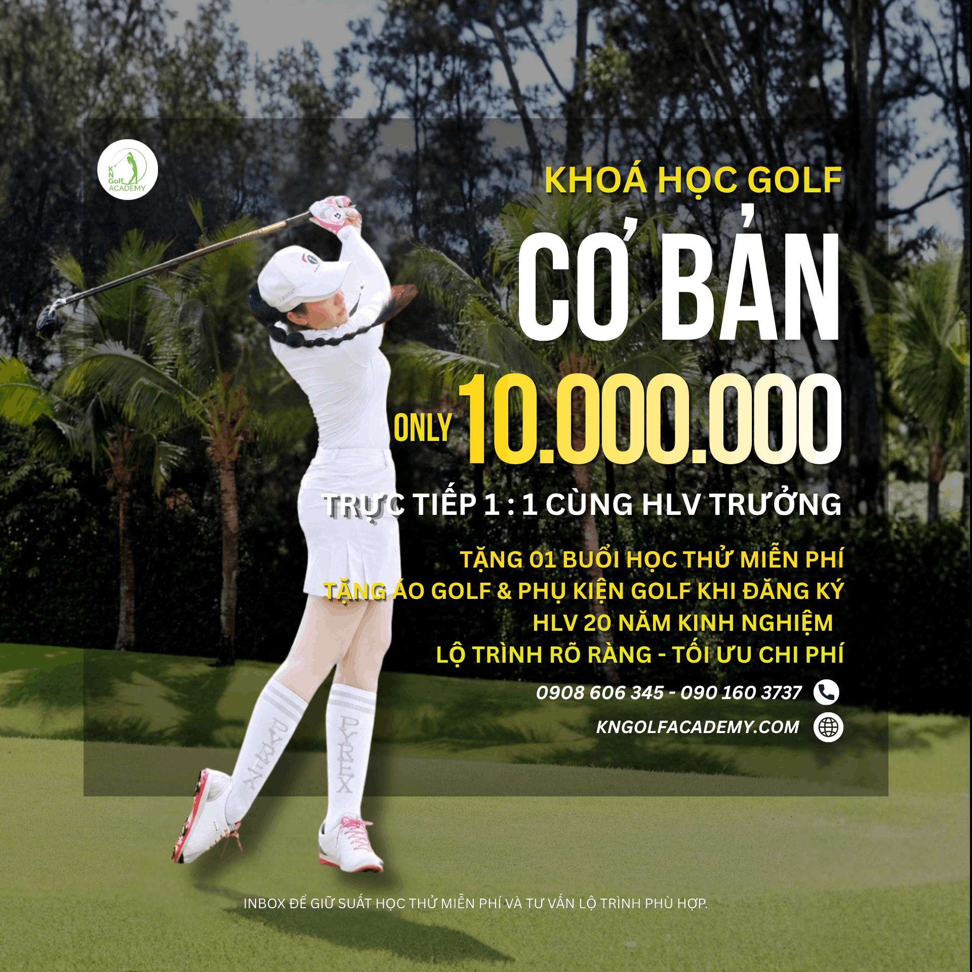 Khóa Golf Cơ Bản Cấp Tốc 10 Triệu | Học 1:1 Cùng HLV Trưởng